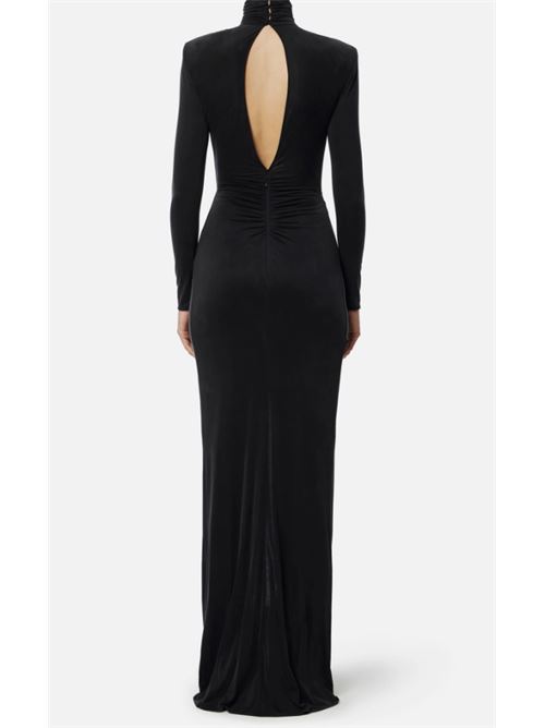 RED CARPET DRESS WITH DRAPES ELISABETTA FRANCHI | ABR0656E2110 Nero
